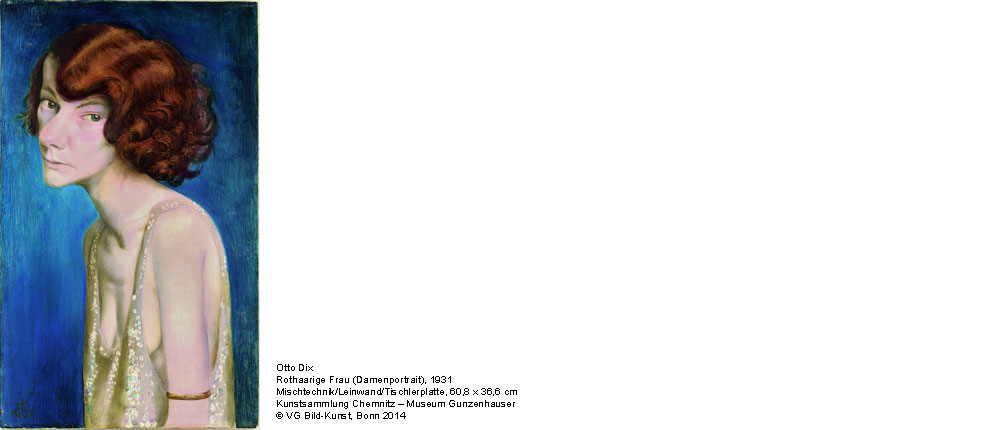 Otto Dix, Rothaarige Frau (Damenportrait), 1931